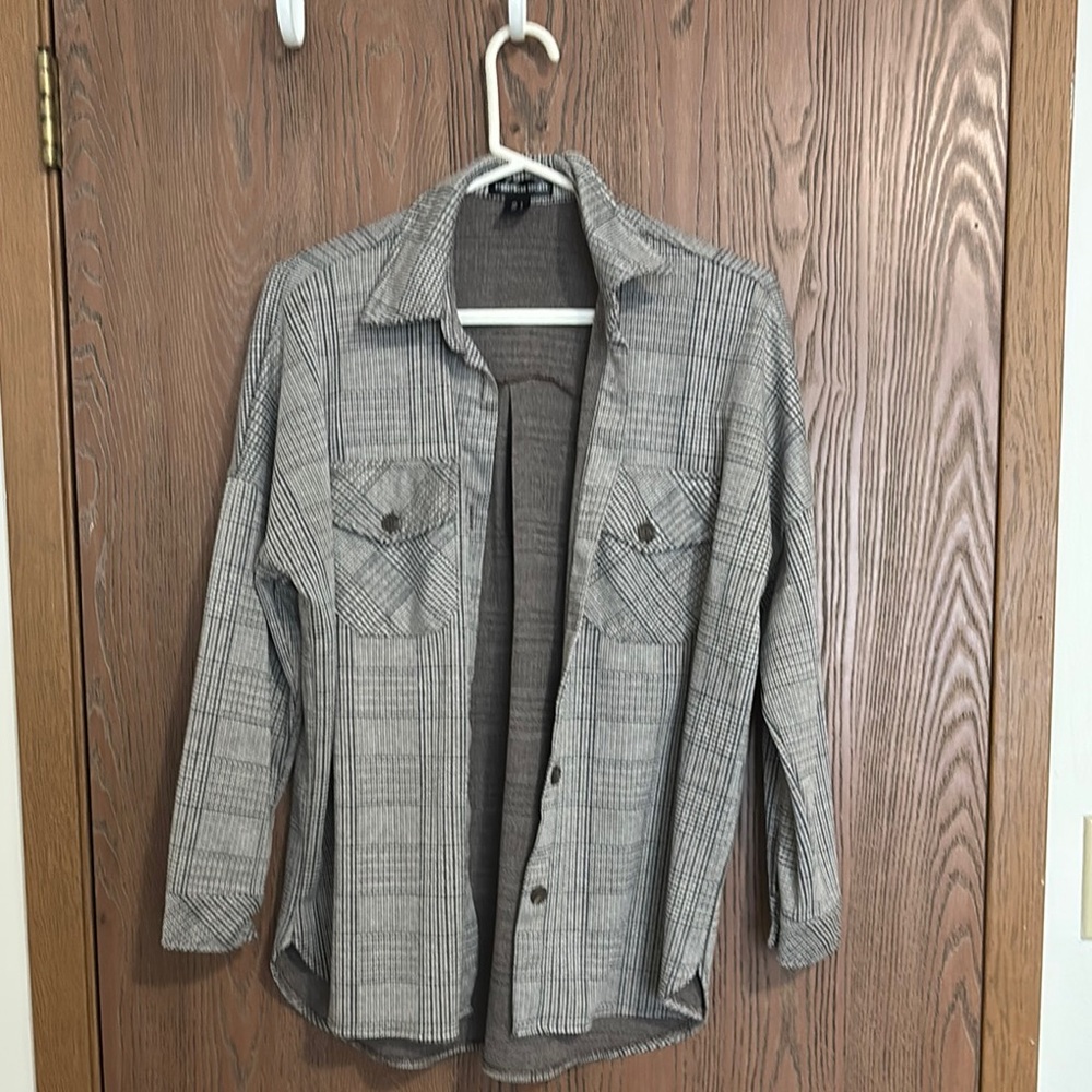 Men's Gray Plaid Jacket